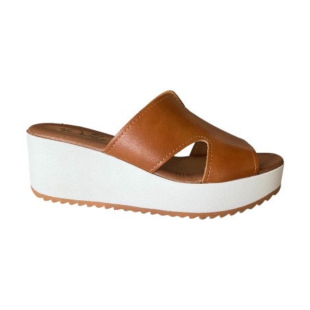 Miss Desiree SUL/2242 Sandalo Donna Con Zeppa Cuoio