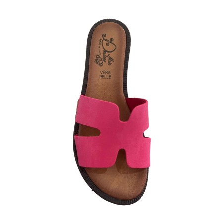 Miss Desiree 1055/301 Ciabattine Flat Made in Italy Fuxia