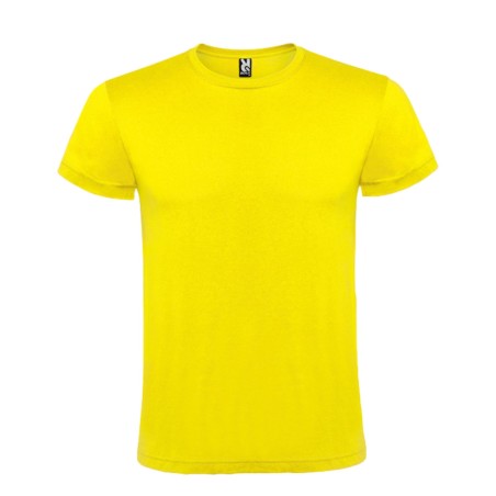 Roly ATOMIC T-Shirt Basic Tinta Unita in Cotone Giallo 