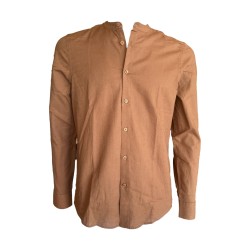 Urban Ring UR8130023 Camicia M/L Misto Lino Coreana Tabacco