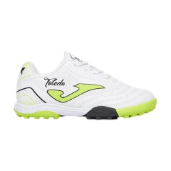 JOMA Toledo JR 2502 TURF Scarpe da Calcetto per Ragazzi Bianco Verde Fluo