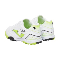 JOMA Toledo JR 2502 TURF Scarpe da Calcetto per Ragazzi Bianco Verde Fluo 2