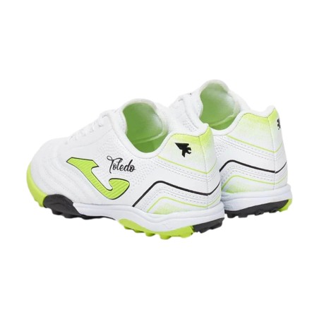 JOMA Toledo JR 2502 TURF Scarpe da Calcetto per Ragazzi Bianco Verde Fluo