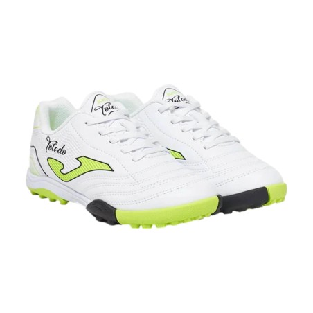 JOMA Toledo JR 2502 TURF Scarpe da Calcetto per Ragazzi Bianco Verde Fluo