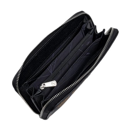 Gattinoni Planetarium BIGPL6454 WPQK01 L Zip Wallet Classic Black Print