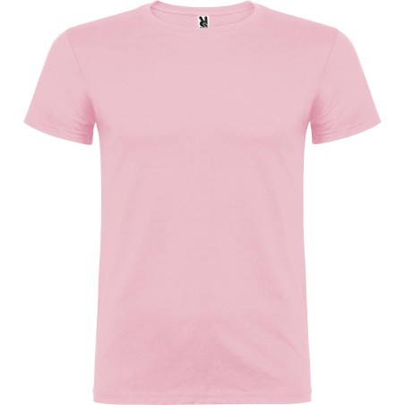 Roly BEAGLE T-Shirt Basic Tinta Unita in Cotone Organico Rosa