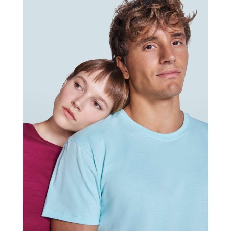 Roly BEAGLE T-Shirt Basic Tinta Unita in Cotone Organico Rosa