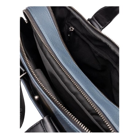 Gattinoni BIG0P8203MVPA88 Borsa a Mano In Ecopelle Martellata Da Uomo Blu