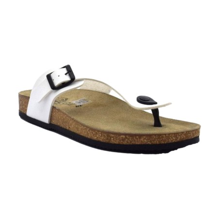 EASY WOLK 335A2177 Scarpe Uomo Ciabatta Infradito Regolabile Made in Italy Comfort Bianco