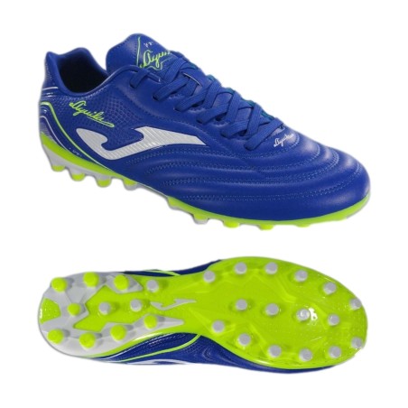JOMA AGUILA 2504 Artificial Grass Scarpe Da Calcio Uomo Royal Blue Yellow Fluo