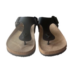 EASY WOLK 335A2177 Scarpe Uomo Ciabatta Infradito Regolabile Made in Italy Comfort Nero 2