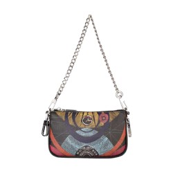 Gattinoni BIGPL8248WPQK01 PLANETARIUM D.C Pouch Black Print 2
