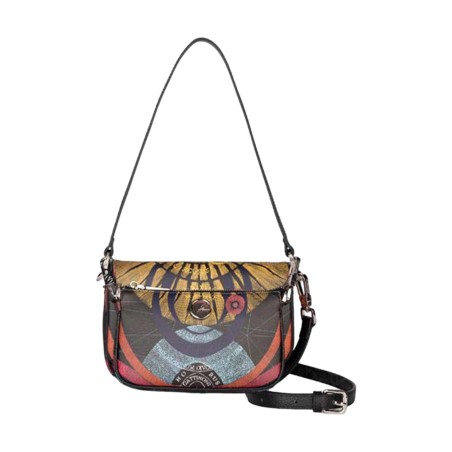 Gattinoni BIGPL8248WPQK01 PLANETARIUM D.C Pouch Black Print