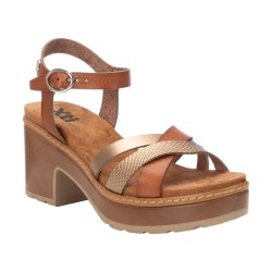 XTI 144086 Sandali Donna Tacco Medio Camel  2
