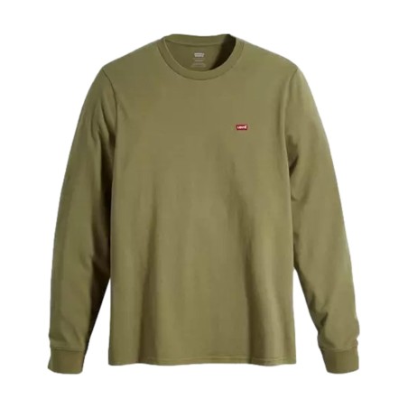 LEVI'S 72848-0022 T-shirt Uomo Original Housemark A Manica Lunga Verde