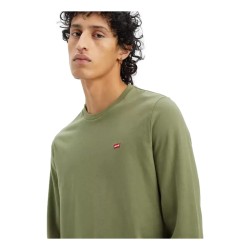 LEVI'S 72848-0022 T-shirt Uomo Original Housemark A Manica Lunga Verde 2