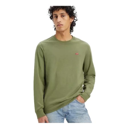 LEVI'S 72848-0022 T-shirt Uomo Original Housemark A Manica Lunga Verde