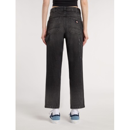 Dickies DK0A4XEKL241 ELLENDALE DENIM Jeans Donna Regular Nero Lavato