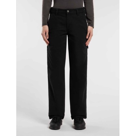 Dickies DK0A886TBLK1 CANVAS CARPENTER Pantaloni Donna Black