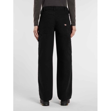 Dickies DK0A886TBLK1 CANVAS CARPENTER Pantaloni Donna Black
