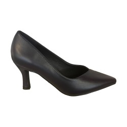 Gold & Gold GD25 Scarpe Donna Décolleté con Scollo a V Tacco Medio Blu