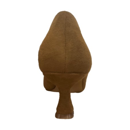 Gold & Gold GP880 Scarpe Donna Décolleté Tacco Basso con Dettaglio Vernice Camel