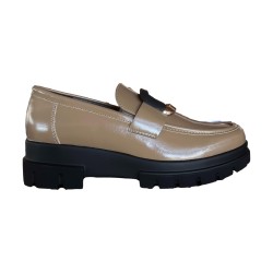 Gold & Gold GB1016 Mocassino Donna Con Accessorio Khaki