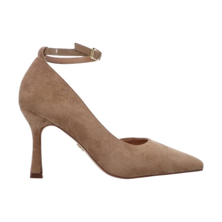 Gold & Gold GP 711 Scarpe Donna Décolleté con Cinturino Caviglia Tacco Alto Taupe