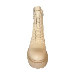Paciotti 4US 120 Anfibi Donna Stringati Con Zip Laterale Beige 2