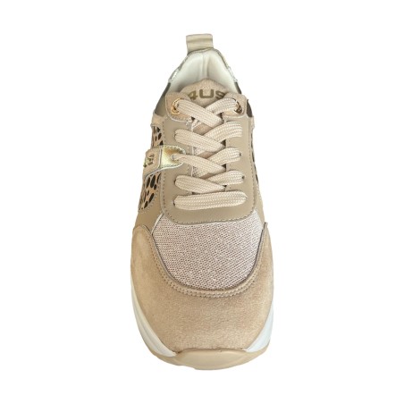 Paciotti 4US 110 Sneakers Donna Platform Stringate Camel