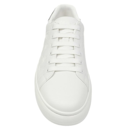 Paciotti 4US 0021 Sneaker Uomo Stringate con Stampa Logo in Rilievo Bianco Nero