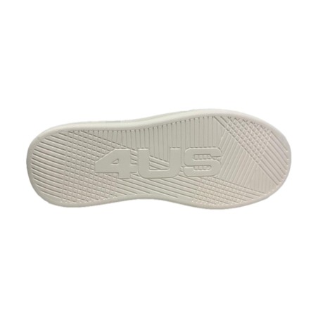 Paciotti 4US 0021 Sneaker Uomo Stringate con Stampa Logo in Rilievo Bianco Nero