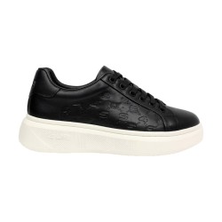 Paciotti 4US 0021 Sneaker Uomo Stringate con Stampa Logo in Rilievo Nero