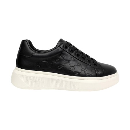Paciotti 4US 0021 Sneaker Uomo Stringate con Stampa Logo in Rilievo Nero