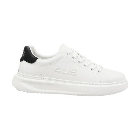 Paciotti 4US 0051 Sneaker Uomo Stringate con Logo in Rilievo Bianca