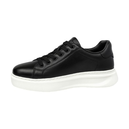 Paciotti 4US 0051 Sneaker Uomo Stringate con Logo in Rilievo Nero