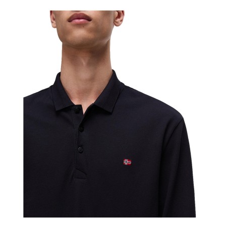 Napapijri  NP0A4I8Q0411 EALIS LS 1 Polo Uomo Nero