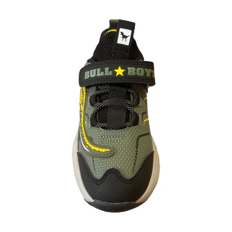 Bull Boys DNAL 5100 SPINOSAURO Scarpe Bambino Sneaker Con Strappo Nero Verde