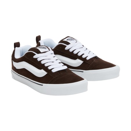 VANS VN0009QCNWH1 KNU SKOOL Sneakers Unisex Stringate Marrone Bianco