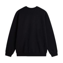 VANS VN000RA0BLK1 LEFT CHEST CREW Felpa Uomo Felpata Girocollo Nero 2