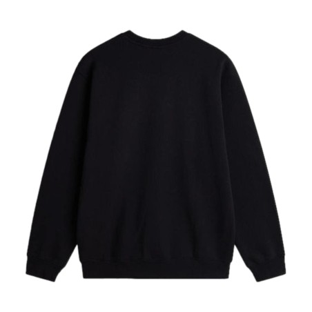 VANS VN000RA0BLK1 LEFT CHEST CREW Felpa Uomo Felpata Girocollo Nero