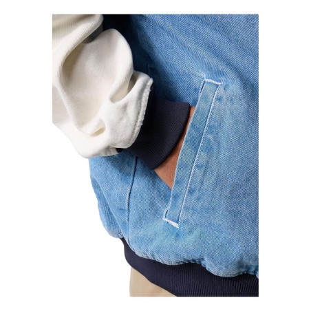 VANS VN000P7ECDX1 DENIM BASEBALL Giubbotto Uomo Con Bottoni Jeans