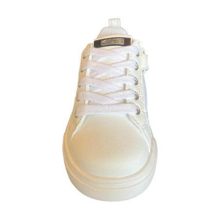 Paciotti 4US K25990 Sneakers Bambino Stringate con Zip Laterale Bianco
