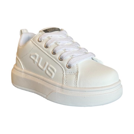 Paciotti 4US K25990 Sneakers Bambino Stringate con Zip Laterale Bianco