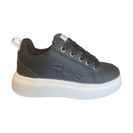 Paciotti 4US K25990 Sneakers Bambino Stringate con Zip Laterale Nero