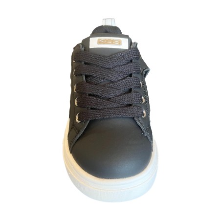 Paciotti 4US K25990 Sneakers Bambino Stringate con Zip Laterale Nero
