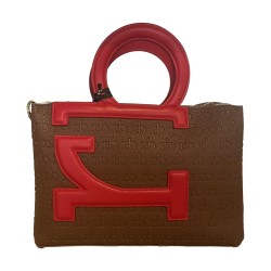 RoccoBarocco RBALO10 Borsa Donna Marrone/Rosso