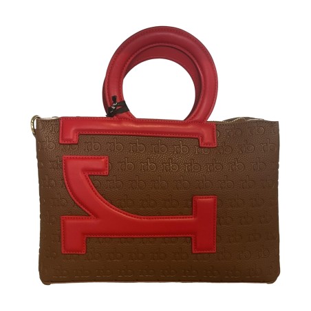 RoccoBarocco RBALO10 Borsa Donna Marrone/Rosso
