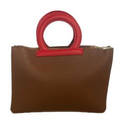 RoccoBarocco RBALO10 Borsa Donna Marrone/Rosso 2