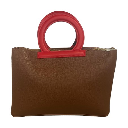 RoccoBarocco RBALO10 Borsa Donna Marrone/Rosso